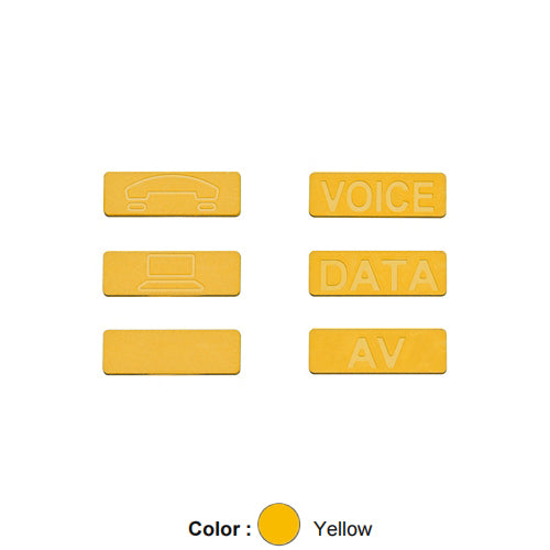 Leviton ICONS-ICY, Interchangeable Icons for ATLAS-X1 Jacks, Pack of 72, Yellow