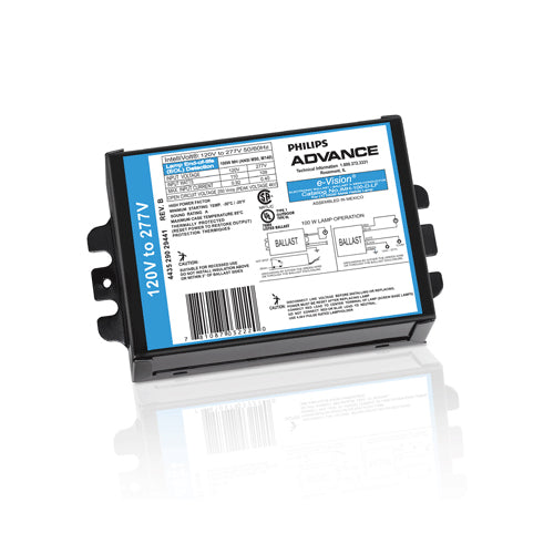 Philips Advance e-Vision IMH70DBLSM, Electronic Ballast For 70W Metal Halide Lamps, With Bottom Exit Leads And Mounting Studs, 120-277V