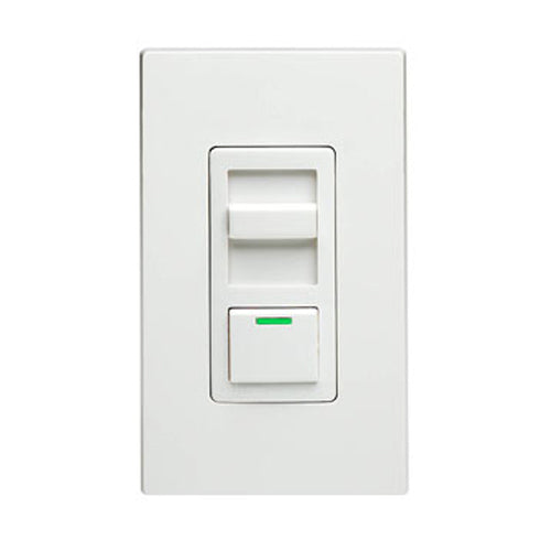 Leviton IPE04-1LZ, IllumaTech Preset Slide Electronic Low Voltage Dimmer with LED Locator, 400VA, 120 Volt, 60Hz, Single Pole or 3-Way, Neutral Required, White