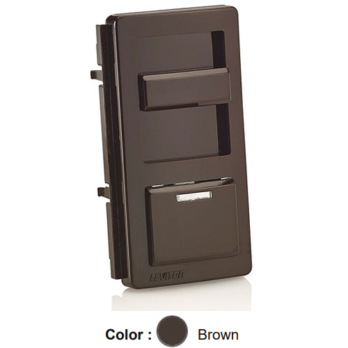 Leviton IPQFK-B, Color Change Kit for IllumaTech Preset Slide Fan Speed Control, With LED Locator Light, Brown