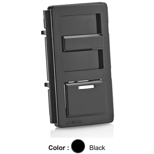 Leviton IPQFK-E, Color Change Kit for IllumaTech Preset Slide Fan Speed Control, With LED Locator Light, Black