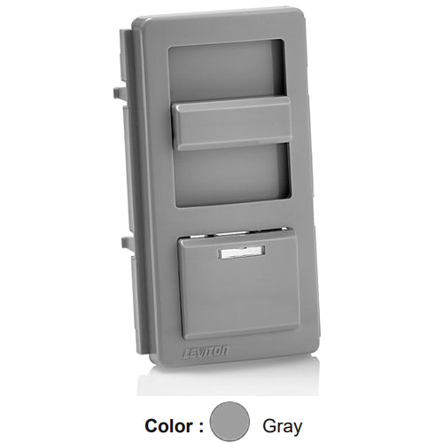 Leviton IPQFK-G, Color Change Kit for IllumaTech Preset Slide Fan Speed Control, With LED Locator Light, Gray
