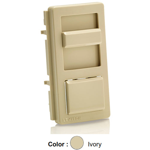 Leviton IPKIT-LNI, Color Change Kit for IllumaTech Preset Slide Fluorescent Dimmer and Fan Speed Control, No LED Locator Light, Ivory