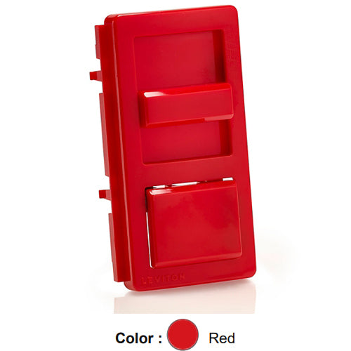 Leviton IPKIT-LNR, Color Change Kit for IllumaTech Preset Slide Fluorescent Dimmer and Fan Speed Control, No LED Locator Light, Red