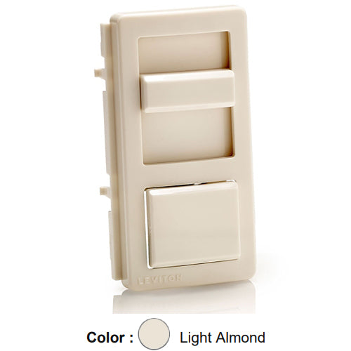 Leviton IPKIT-LNT, Color Change Kit for IllumaTech Preset Slide Fluorescent Dimmer and Fan Speed Control, No LED Locator Light, Light Almond