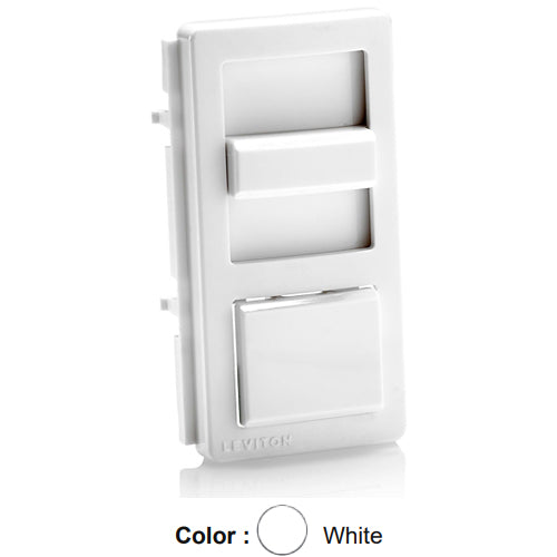 Leviton IPQFK-W, Color Change Kit for IllumaTech Preset Slide Fan Speed Control, With LED Locator Light, White
