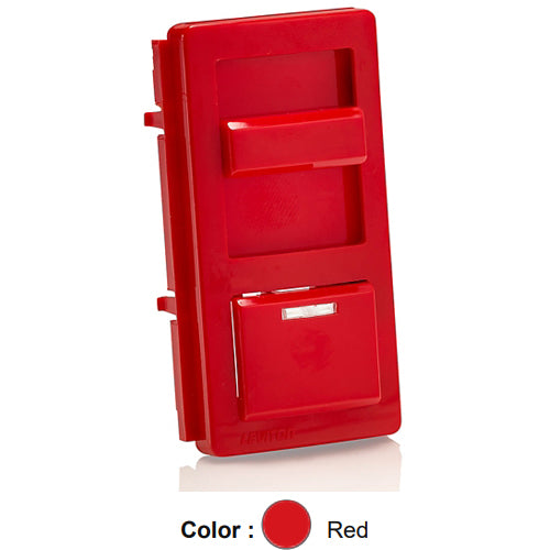 Leviton IPKIT-R, Color Change Kit for IllumaTech Preset Slide Dimmer, With LED Locator Light, Red