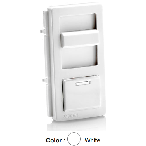 Leviton IPKIT-W, Color Change Kit for IllumaTech Preset Slide Dimmer, With LED Locator Light, White