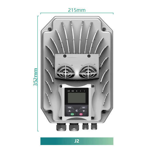 Eura Drives EM30-0055T3J2U1, EM30 Frequency Inverter, 3 in 3 out, 480V, 12A, 5.5KW, 8HP