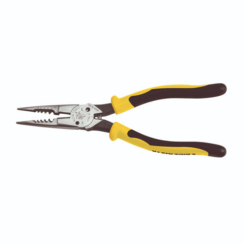 Klein Tools J206-8C, Pliers, All-Purpose Needle Nose, Spring Loaded, Cuts, Strips, 8.5-Inch