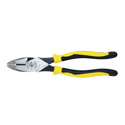 Klein Tools J213-9NECR,Journeyman™ Pliers Connector Crimp Side Cut 9-Inch