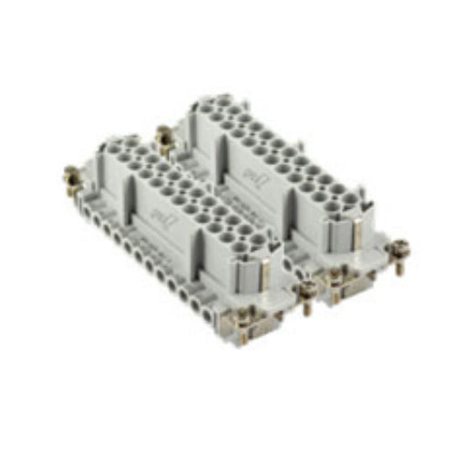 ITC JNEF24(#1-24) + JNEF24N(#25-48), 16A Female Insert, 48+G Poles, Integral Screw Terminal Wire Connection, 600V