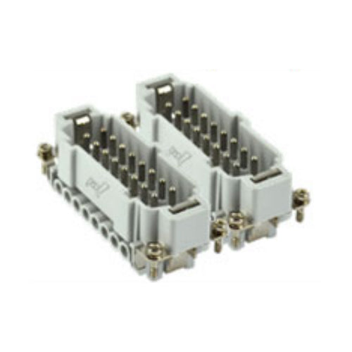 ITC JNEM16(#1-16) + JNEM16N(#17-32), 16A Male Insert, 32+G Poles, Integral Screw Terminal Wire Connection, 600V