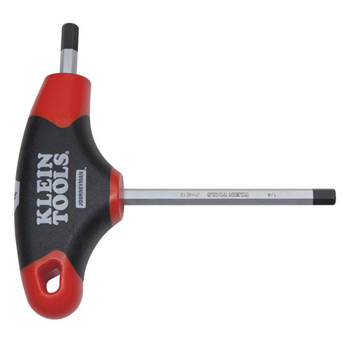 Klein Tools JTH4E13, 1/4-Inch Hex Key, Journeyman™ T-Handle, 4-Inch