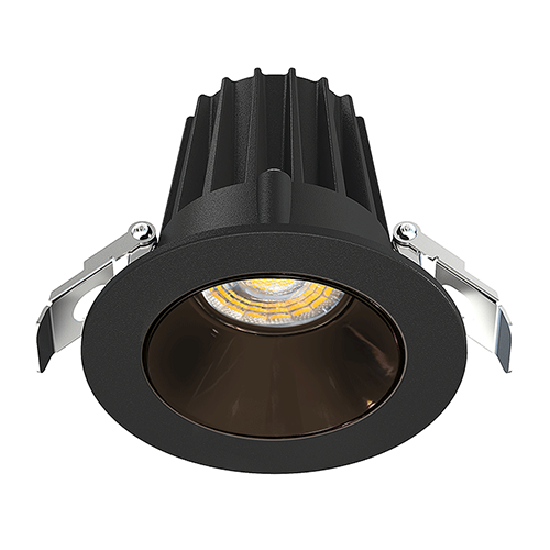 Lotus JXL-COB02-R09W-5CCT-BK-2RR-SM-BC, 2" Round Black Recessed Economy LED, 120VAC, 9W, 5CCT, 510-620 Lumens, Black Chrome, 36° Beam Angle