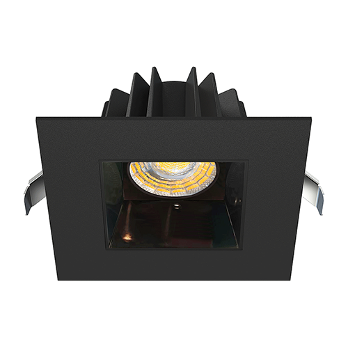 Lotus JXL-COB04-S15W-5CCT-BK-4SR-SM-BC, 4" Square Recessed Economy LED 15W, 120VAC, 5CCT, 1130-1350 Lumens, Black Reflector, Black Chrome Trim, Dimmable, 36° Beam Angle