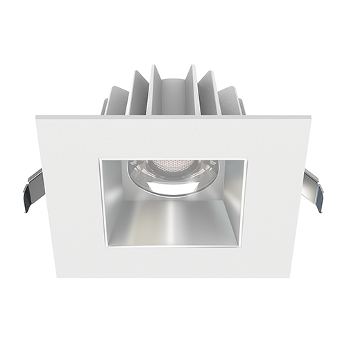Lotus JXL-COB04-S15W-5CCT-WH-4SR-SM-AZ, 4" Square Recessed Economy LED 15W, 120VAC, 5CCT, 1160-1390 Lumens, White Reflector, Alzak Trim, Dimmable, 36° Beam Angle