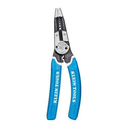 Klein Tools K12065CR, Klein-Kurve® Heavy-Duty Wire Stripper / Cutter / Crimper Multi Tool, 8-20 AWG