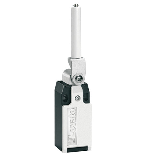 Lovato KBH1S11N, Limit Switch, K Series, One Bottom Cable Entry, Ceramic Rod Lever, Dimensions to EN/BS 50047, Plastic Body, Contacts 1NO+1NC Snap Action, 1/2'' NPT
