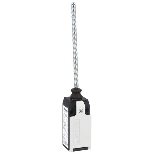 Lovato KBM1S11N, Limit Switch, K Series, One Bottom Cable Entry, Wobble Stick, Omnidirectional, Dimensions to EN/BS 50047, Plastic Body, Contacts 1NO+1NC Snap Action, Flexible Rod, 1/2'' NPT