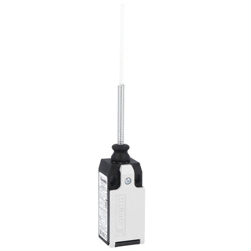 Lovato KBM2L12N, Limit Switch, K Series, One Bottom Cable Entry, Wobble Stick, Omnidirectional, Dimensions to EN/BS 50047, Plastic Body, Contacts 1NO+2NC Slow Action, Semirigid Rod, 1/2'' NPT