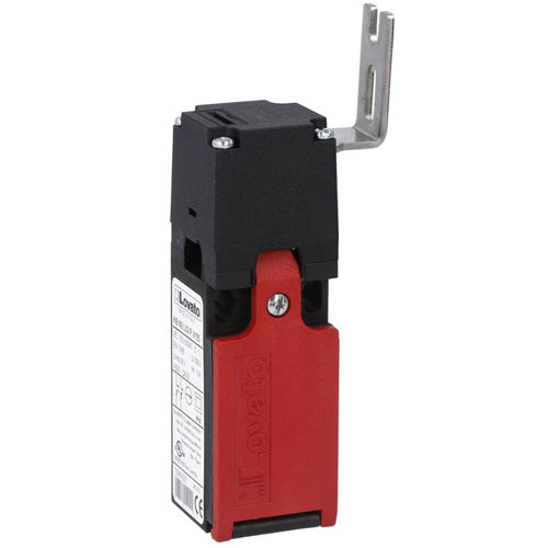 Lovato KBN2L21N, Safety Limit Switch, K Series, One Bottom Cable Entry, Angled Key Operated, Dimensions to EN/BS 50047, Plastic Body, Contacts 2NO+1NC Slow Action, 1/2'' NPT