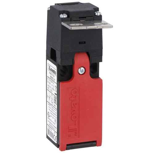 Lovato KBN3L21N, Safety Limit Switch, K Series, One Bottom Cable Entry, Straight ''T'' Key Operated, Dimensions to EN/BS 50047, Plastic Body, Contacts 2NO+1NC Slow Action, 1/2'' NPT