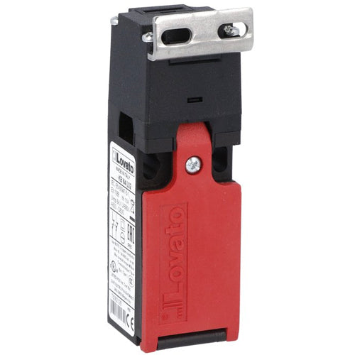 Lovato KBN4L21N, Safety Limit Switch, K Series, One Bottom Cable Entry, Angled ''T'' Key Operated, Dimensions to EN/BS 50047, Plastic Body, Contacts 2NO+1NC Slow Action, 1/2'' NPT