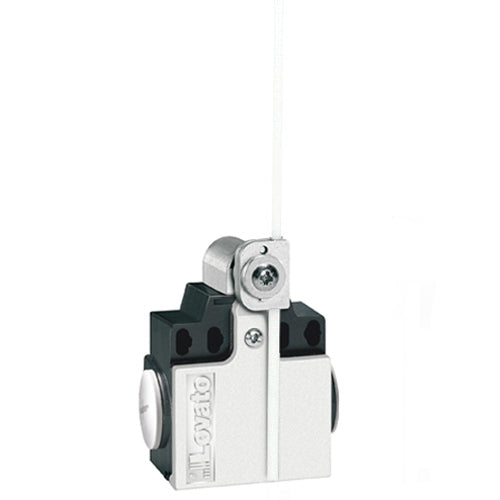 Lovato KNL1S11N, Limit Switch, K Series, Two Side Cable Entries, Plastic Adjustable Rod Lever, Dimensions Compatible to EN/BS 50047, Metal Body, Contacts 1NO+1NC Snap Action, 1/2'' NPT