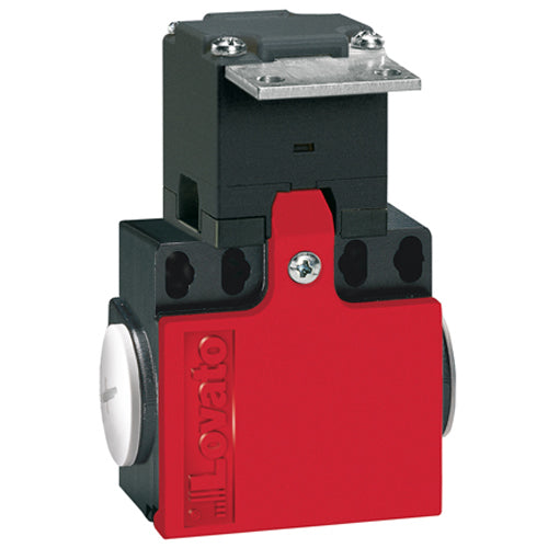 Lovato KCN4L11N, Safety Limit Switch, K Series, Two Side Cable Entries, Angled ''T'' Key Operated, Dimensions Compatible to EN/BS 50047, Plastic Body, Contacts 1NO+1NC Slow Action, 1/2'' NPT