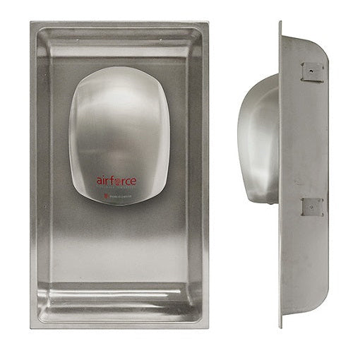 World Dryer KJR-973K-1, Airforce Series Optional Recess Kit, Recessed Mounted, Stainless Steel, Brushed