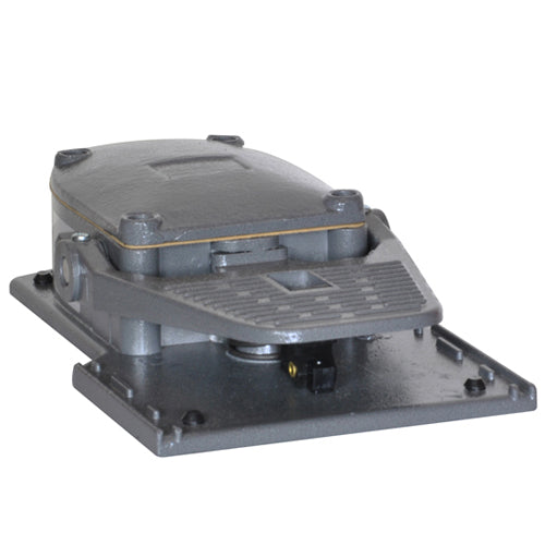Lovato KR120S11, Foot Switch with Pedal Actuator Block, K Series, One Pedal, Metal Body, Open, Contacts 1NO+1NC Snap Action