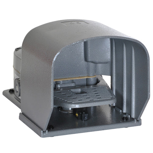Lovato KR220S11, Foot Switch with Pedal Actuator Block, K Series, One Pedal, Metal Body, With Cover, Contacts 1NO+1NC Snap Action