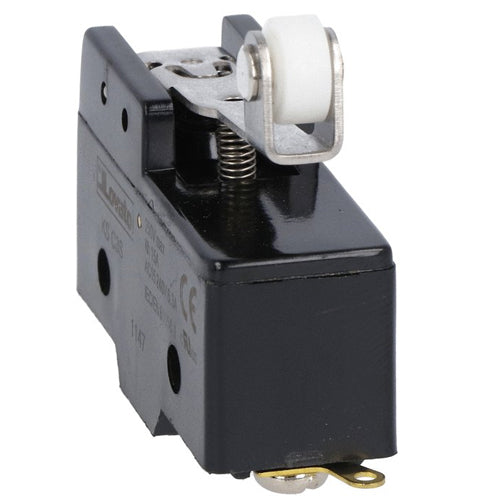 Lovato KSC3S, Plastic Micro Switch, K Series, Roller Centre Push Lever, 38mm/1.5in Long Lever, 1NO/NC Contact, Solder Terminals