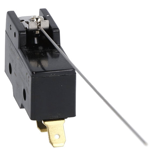 Lovato KSL3F, Plastic Micro Switch, K Series, Metal Lever, 168.3mm/6.63in Long Flat Cylindrical Lever, 1NO/NC Contact, Faston Terminals