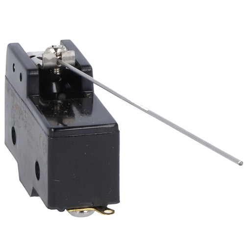 Lovato KSL3S, Plastic Micro Switch, K Series, Metal Lever, 168.3mm/6.63in Long Flat Cylindrical Lever, 1NO/NC Contact, Solder Terminals