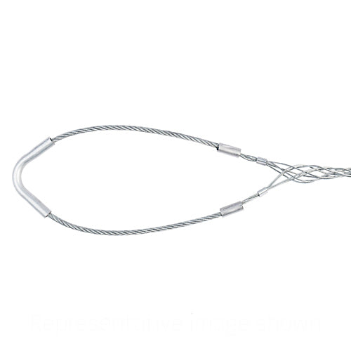 Leviton L7987-100, Bus-Drop Support Grip, Single Eye, Single Weave, Galvanized Steel, Closed Mesh, 0.96''-1.25'' Cable Diameter Range, Breakload is 1900 LBS