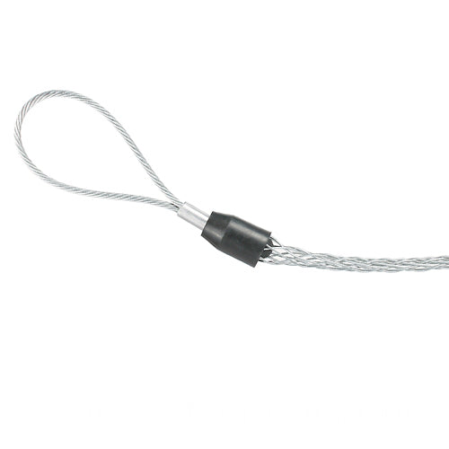 Leviton L8504-100, Single Weave Pulling Grip, Flexible Eye, Junior Duty, Closed Mesh, Galvanized Steel, 0.75''-0.99'' Cable Diameter Range, Breakload is 2800 LBS