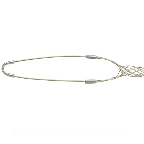 Leviton L9509-100, Support Grip, Single ''U'' Eye, Single Weave, Stainless Steel, 2.50''-3.00'' Cable Diameter Range, Standard Closed Mesh, Breakload is 3400 LBS