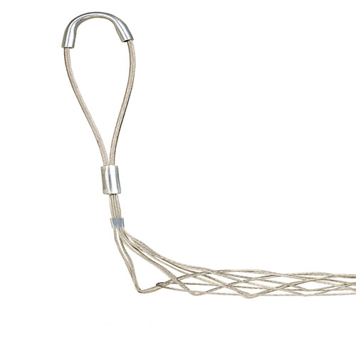 Leviton L9608-100, Standard Split Lace Support Grip, Offset Eye, Single Weave, Stainless Steel, 2.00''-2.50'' Cable Diameter Range, Breakload is 2150 LBS