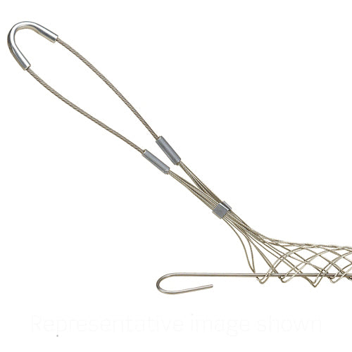 Leviton L9641-100, Standard Split Rod Support Grip, Single Eye, Single Weave, Stainless Steel, 3.00''-3.50'' Cable Diameter Range, Breakload is 5000 LBS
