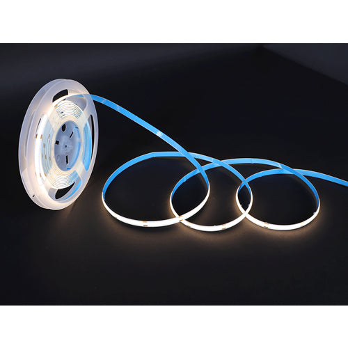 Lotus LBL-COB-384-24V-8MM-50K, 16.4FT COB LED Strip, 24VDC, 5000K Natural Light, 50W, 5000 Lumens, IP20, 8mm Wide, Dimmable