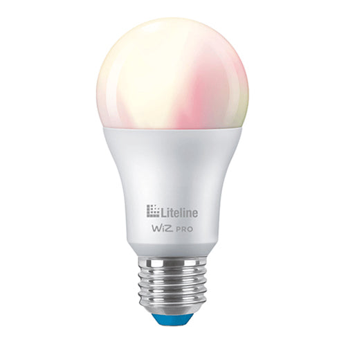 Liteline LC-A19-RGBTW, OnCloud A19 Bulb, 2200-6500K RGB + Tunable White, 9 Watt, 800 Lumens