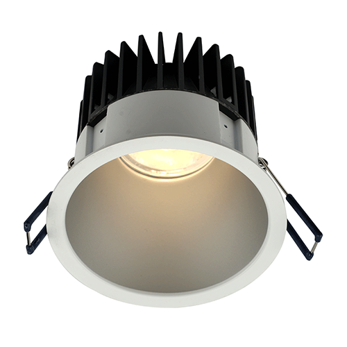 Lotus LD4R-5CCT-HO-4R-SR-TT, 4" Thin Trim Round Deep Regressed LED High Output 18W, 120VAC, 5CCT, 1320-1600 Lumens, Silver Reflector, White Trim, Dimmable, 30° Beam Angle