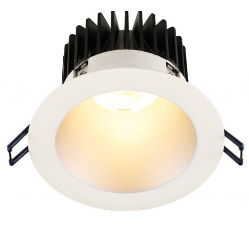 Lotus LD4R-3018K-4R-SR-WT, 4" LED White Trim Round Deep Regressed, 15W, 120VAC, Dim To Warm 3000-1800K, 980 Lumens, Silver Reflector, Dimmable