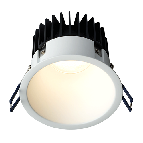 Lotus LD4R-3018K-4R-WR-TT, 4" Thin Trim Round Deep Regressed LED 15W, 120VAC, Dim To Warm 3000-1800K, 1300 Lumens, White Reflector, White Trim, Dimmable, 30° Beam Angle