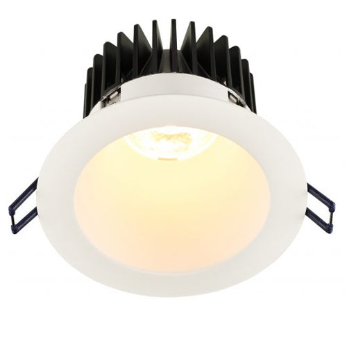 Lotus LD4R-40K-4R-WR-WT, 4" LED White Trim Round Deep Regressed, 15W, 120VAC, 4000 Cool White, 1300 Lumens, White Reflector, Dimmable