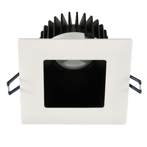 Lotus LD4S-27K-4S-BR-WT, 4" LED White Trim Square Deep Regressed, 15W, 120VAC, 2700K Warm White, 1100 Lumens, Black Reflector, Dimmable