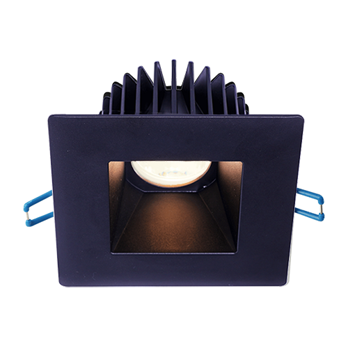 Lotus LD4S-5CCT-4S-CPL-BK, 4" Square Deep Regressed Corrosion Resistant LED 15W, 120VAC, 5CCT, 1140-1370 Lumens, Black Trim, Dimmable, 30° Beam Angle