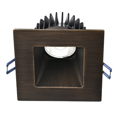 Lotus LD4S-27K-4S-ORB, 4" LED Oil Rubbed Bronze Trim Square Deep Regressed, 15W, 120VAC, 2700K Warm White, 1100 Lumens, Dimmable